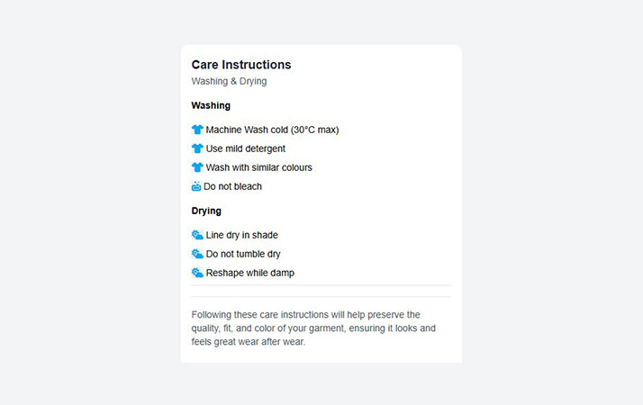 Care Instructions preview