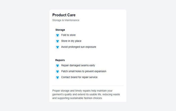 Product Care preview