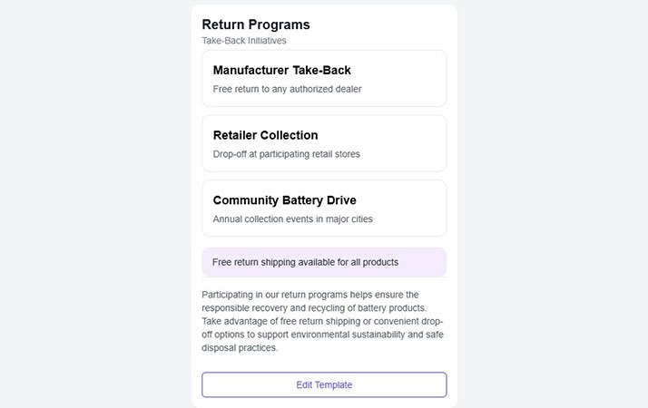 Return Programs preview